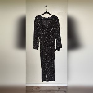 GAP Plus Size Black Star Zipper Bell Sleeve Jumpsuit Size 20